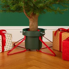 Neo Christmas Tree Stand for Real Trees up to 8ft Extra Large Heavy Duty Metal Base with 4 Screws 3.3L Water Reservoir Tank Secure Stylish Festive Stable Design- Available in 3 colours